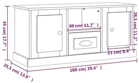 ΈΠΙΠΛΟ ΤΗΛΕΟΡΑΣΗΣ ΓΚΡΙ SONOMA 100X35,5X45 ΕΚ. ΕΠΕΞ. ΞΥΛΟ 816462