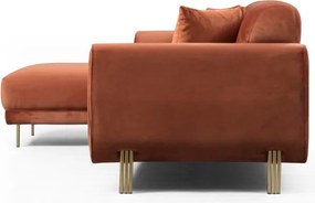 Corner Sofa-Bed Image Corner Left ( Chl-3R ) - Cinnamon Cinnamon