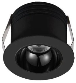 Σποτ Φωτιστικό Χωνευτό COB Led 3W 230V Δέσμη 50 Μοίρες 4000Κ Lumen-3-9635011-Μαύρο 3-9635011