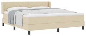 vidaXL Κρεβάτι box spring με στρώμα με στρώμα Κρεμ 180 x 200 cm