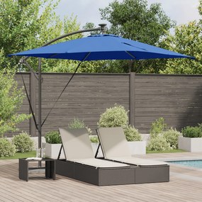 vidaXL Ομπρέλα Cantilever Banana με κλειδαριά Μπλε 249 x 249 x 250 εκ.