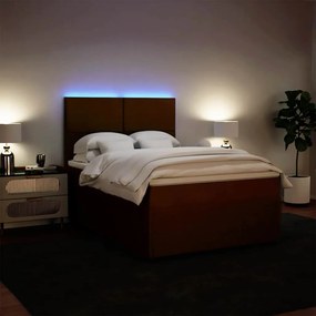 vidaXL Κρεβάτι Boxspring με Στρώμα Ροζ 140x200 εκ. Βελούδινο