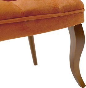 Πολυθρόνα Loreta βελούδο κεραμιδί-καρυδί 59x64x73εκ 59x64x73 εκ.