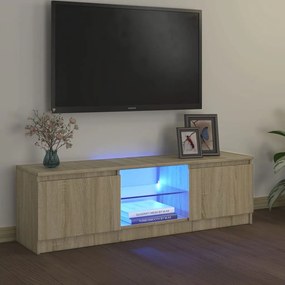 Έπιπλο Τηλεόρασης με LED Sonoma Δρυς 120 x 30 x 36 εκ.