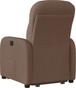 vidaXL Πολυθρόνα Ανακλινόμενη με Ανύψωση Καφέ Υφασμάτινη