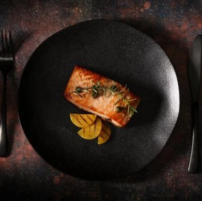 Σερβίτσιο Πιάτων Stoneware Organic Matte Black – Σετ 18τμχ - Porto Brasil