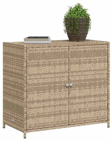 vidaXL Ντουλάπι Αποθήκευσης Κήπου Beige 83x45x76 εκ. Συνθετικό Ρατάν