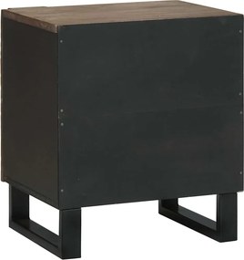 vidaXL Κομοδίνο Καρυδιά 40 x 33 x 46 εκ. Επεξεργασμένο Ξύλο
