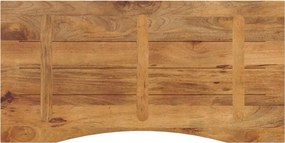 vidaXL Επιφάνεια Γραφείου Καμπύλη 120x60x2,5 εκ Μασίφ Ακατ. Μάνγκο