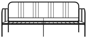vidaXL Πλαίσιο για Καναπέ - Κρεβάτι Μαύρο 90 x 200 εκ. Μεταλλικό