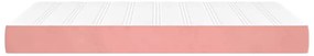 vidaXL Στρώμα με Pocket Springs Ροζ 120x220x20 εκ. Βελούδινο