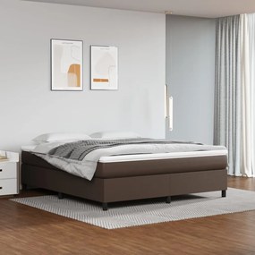 Πλαίσιο Κρεβατιού Boxspring Καφέ 180x200 εκ. Συνθετικό Δέρμα