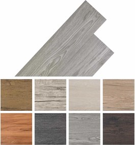 vidaXL Πλάκες Δαπέδου 18 pcs Σκούρο Γκρι 2,51 m² PVC