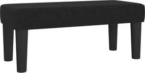 vidaXL Κρεβάτι Boxspring με Στρώμα Μαύρο 100 x 200 εκ. Υφασμάτινο