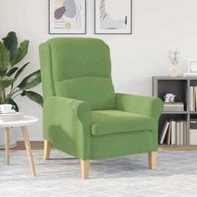 vidaXL Πολυθρόνα Ανοιχτό πράσινο 76 x 94 x 102 εκ Βελούδο