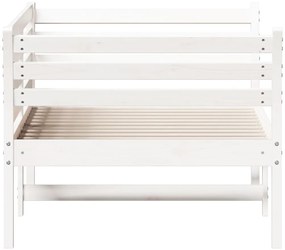 vidaXL Κρεβάτι ημέρας χωρίς στρώμα Λευκό 100x200 cm Στερεό ξύλο πεύκο