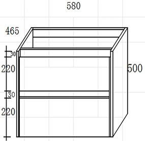 Σετ Επίπλου Mπάνιου EVELYN 60 Plywood Καφέ 60x50x130 εκ.