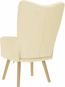 vidaXL Πολυθρόνα Relax Κρεμ Υφασμάτινη