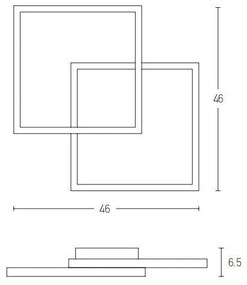 Πλαφονιέρα Φωτιστικό Οροφής 46cm LED 28W IP20 3000K Zambelis-2027-Λευκό 2027