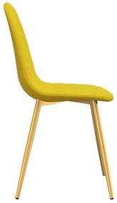 vidaXL Καρέκλες Τραπεζαρίας 6 τεμ. Κίτρινο Μουσταρδί Βελούδινες