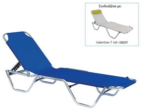 ΞΑΠΛΩΣΤΡΑ ΑΛΟΥΜΙΝΙΟΥ -CRETA ΜΠΛΕ E281-1 60x197x30cm Προφίλ 25x25x1,5mm