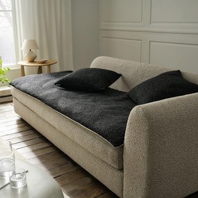 Sofa Quilt Θήκη Saga Pure 445/14 Black Gofis Home Διθέσιο 85x200cm Πολυέστερ