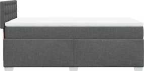 vidaXL Κρεβάτι Boxspring με Στρώμα Σκούρο Γκρι 80x200 εκ. Υφασμάτινο