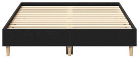 vidaXL Σκελετός Κρεβατιού Μαύρη δρυς 140 x 190 cm Επεξεργασμένο ξύλο