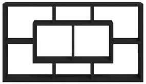 vidaXL Ραφιέρα Τοίχου 8 Τμημάτων Μαύρη