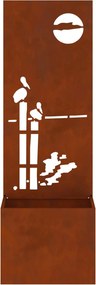 vidaXL Οθόνη Ιδιωτικότητας Κήπου Σκ rusty 50 x 32 x 150 εκ