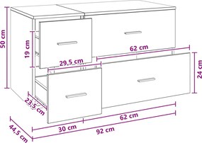 vidaXL Σετ Επίπλων Μπάνιου 2 τμχ. Sonoma Δρυς Επεξεργασμένο Ξύλο