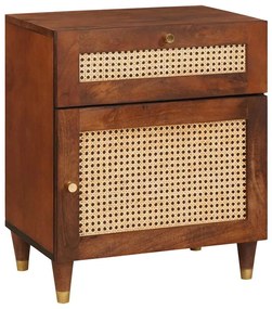 Κομοδίνα με συρτάρι 50 x 33 x 60 εκ Στερεό ξύλο μάνγκο