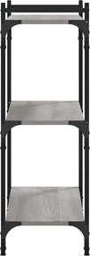 vidaXL Βιβλιοθήκη 3 Επιπέδων Γκρι Sonoma 80x30x86 εκ. Επεξεργ. Ξύλο