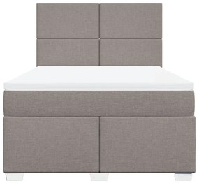 ΚΡΕΒΑΤΙ BOXSPRING ΜΕ ΣΤΡΩΜΑ TAUPE 140X200 ΕΚ. ΥΦΑΣΜΑΤΙΝΟ 3292808