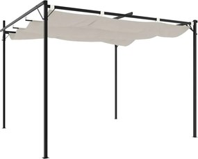vidaXL Πέργκολα με Πτυσσόμενη Οροφή Κρεμ 295 x 292 x 230 εκ.