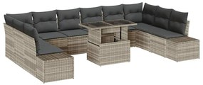 vidaXL Σετ Καναπέ Κήπου 11 pcs Ανοιχτό γκρι 100 x 55 x 73 εκ