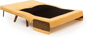 Διθέσιος Καναπές Κρεβάτι Μουσταρδί LACEN 78x120x82