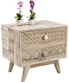 Κομοδίνο Puro Ξύλο Καφέ  50x35x46εκ - Καφέ