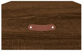 vidaXL Κομοδίνο Επιτοίχιο Καφέ Δρυς 35 x 35 x 20 εκ.