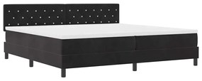 vidaXL Κρεβάτι με Ελατήρια και Στρώμα Μαύρο 200 x 200 cm ύφασμα