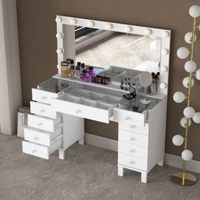 Τουαλέτα Μακιγιάζ Λευκό CAIDUS 120x40x73.6