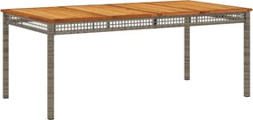 vidaXL Σετ Τραπεζαρίας Κήπου 9 τεμ. Γκρι Συνθ. Ρατάν με Μαξιλάρια