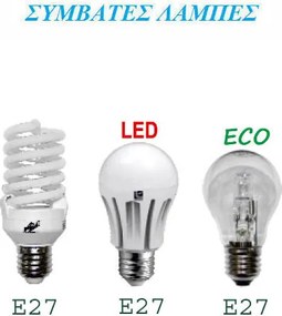 Πλαφονιέρα στρόγγυλη (ufo) λευκή Φ300mm 2 ντούι Ε27 εξωτερικού χώρου στεγανή IP65