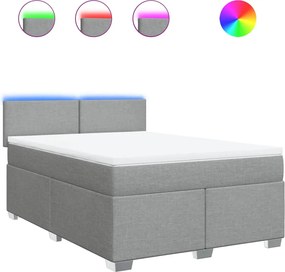 vidaXL Κρεβάτι Boxspring με Στρώμα Αν. Πράσινο 160x200εκ Υφασμάτινο