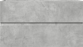 vidaXL Ντουλάπι Νιπτήρα Γκρι Σκυροδέματος 90x38,5x45 εκ. Επεξ. Ξύλο
