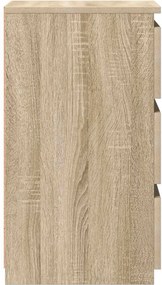vidaXL Κομοδίνα 2 τεμ. Sonoma Δρυς 40 x 35 x 62,5 εκ. από Επεξ. Ξύλο