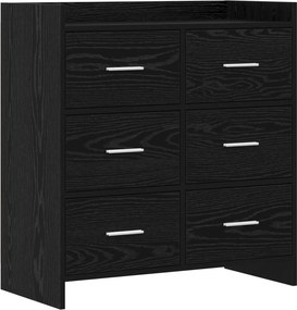 vidaXL Πλαϊνό γραφείο Μαύρη Δρυς 75 x 33 x 80 εκ Επεξεργασμένο Ξύλο
