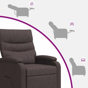 vidaXL Αναπαυτική Καρέκλα Σκούρο Καφέ Ύφασμα