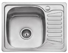 Karag BL 896 Νεροχύτης Κουζίνας Inox Σατινέ Ανοξείδωτο Ατσάλι 580 x 480 mm