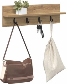 vidaXL Τοίχου Κρεμάστρα Artisan Oak 60 x 10,5 x 18 εκ